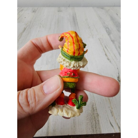 Enesco snapper trumpet elf North Pole village vintage figurine 1989 Xmas decor - Picture 6 of 9